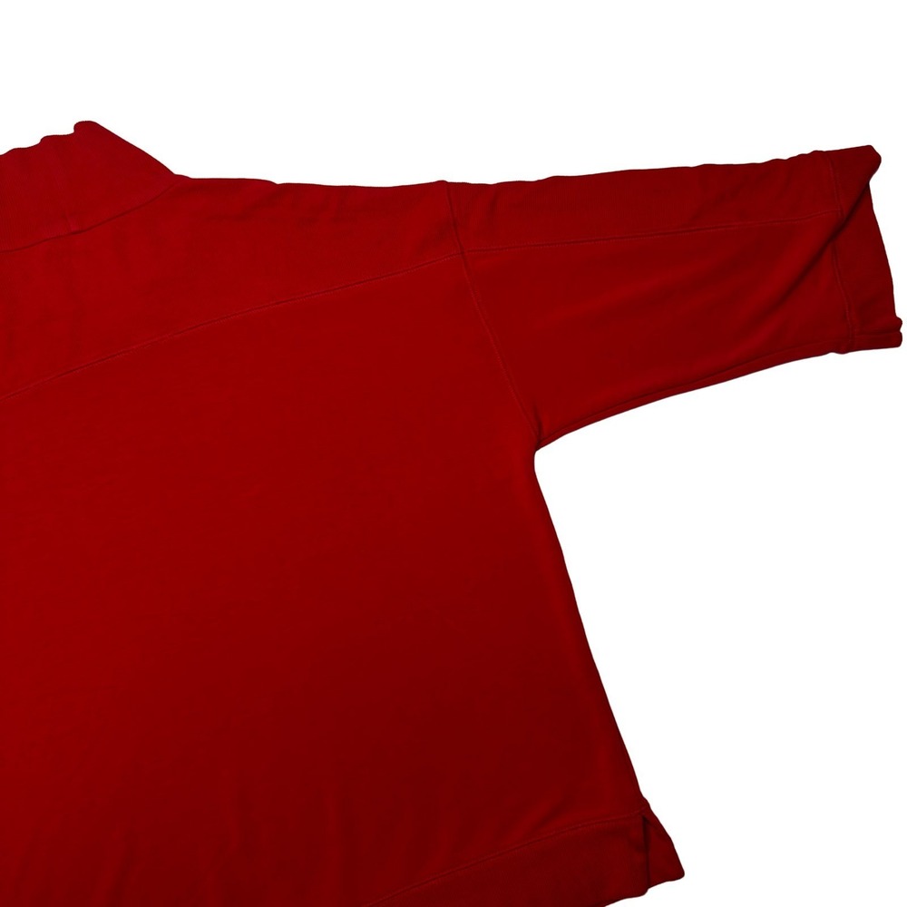 Ralph Lauren Mock Neck Sweatshirt 3/4 Sleeve Drop Shoulder Red Women's Size XL - Picture 11 of 11